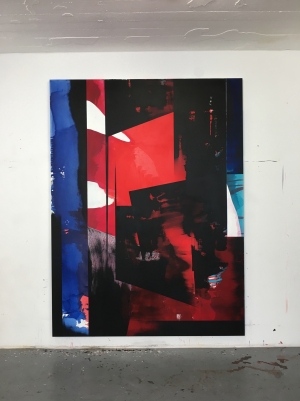 Down Fall, 2020, 280 x 210 cm, acrylic on canvas
