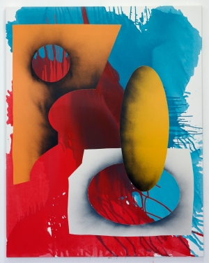 Through#1, 2020, 200 x 160 cm, lacquer on canvas